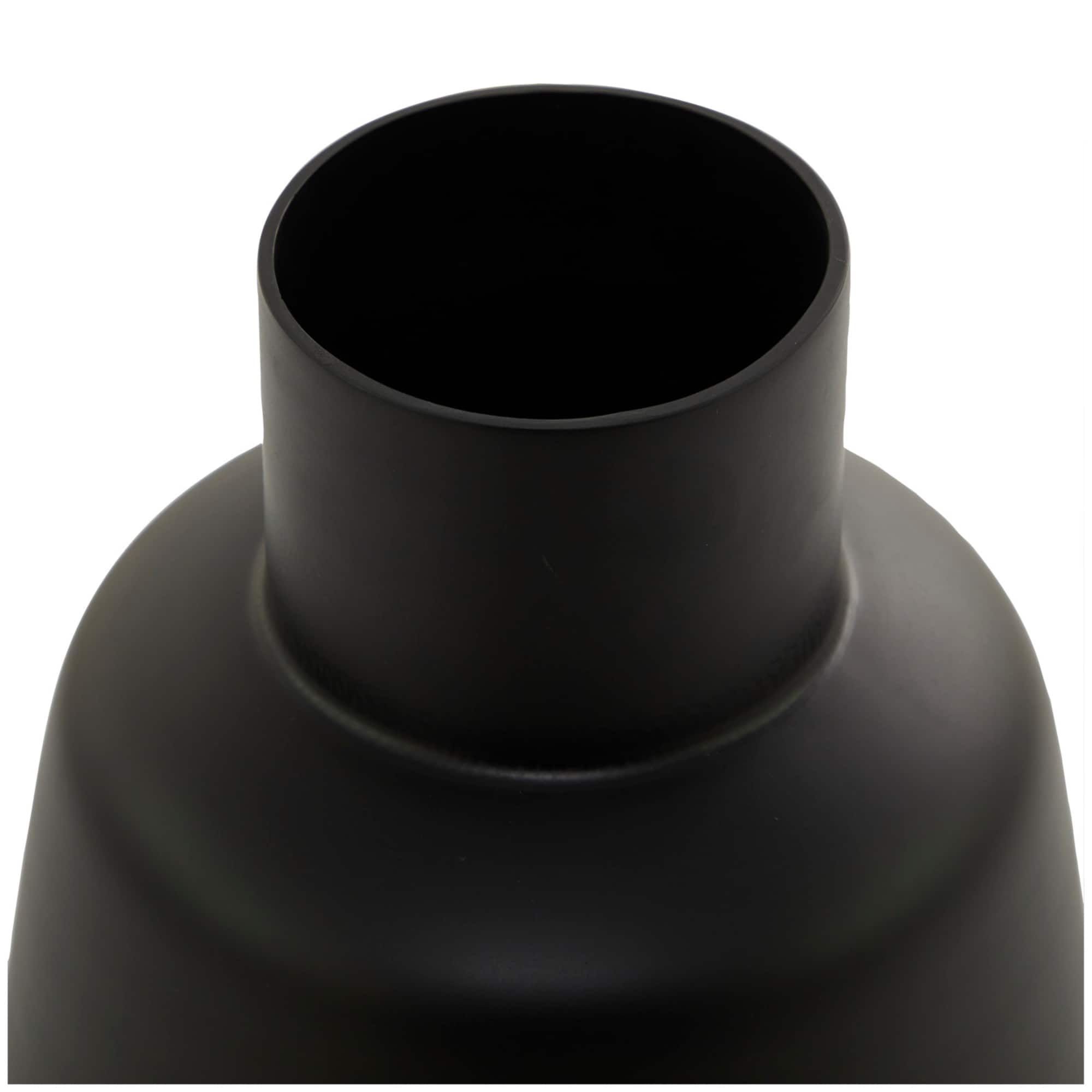 Black Glass Vase 10" x 10" x 15"